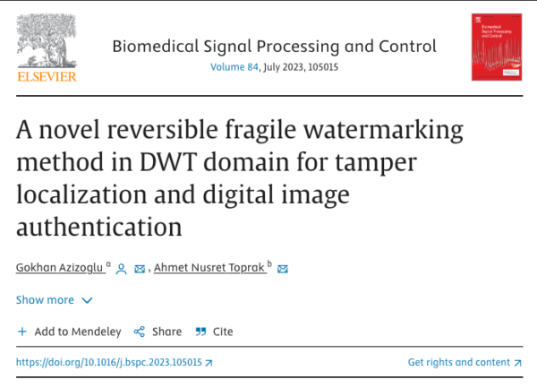 A novel reversible fragile watermarking method in DWT domain for tamper localization and digital image authentication (2023)